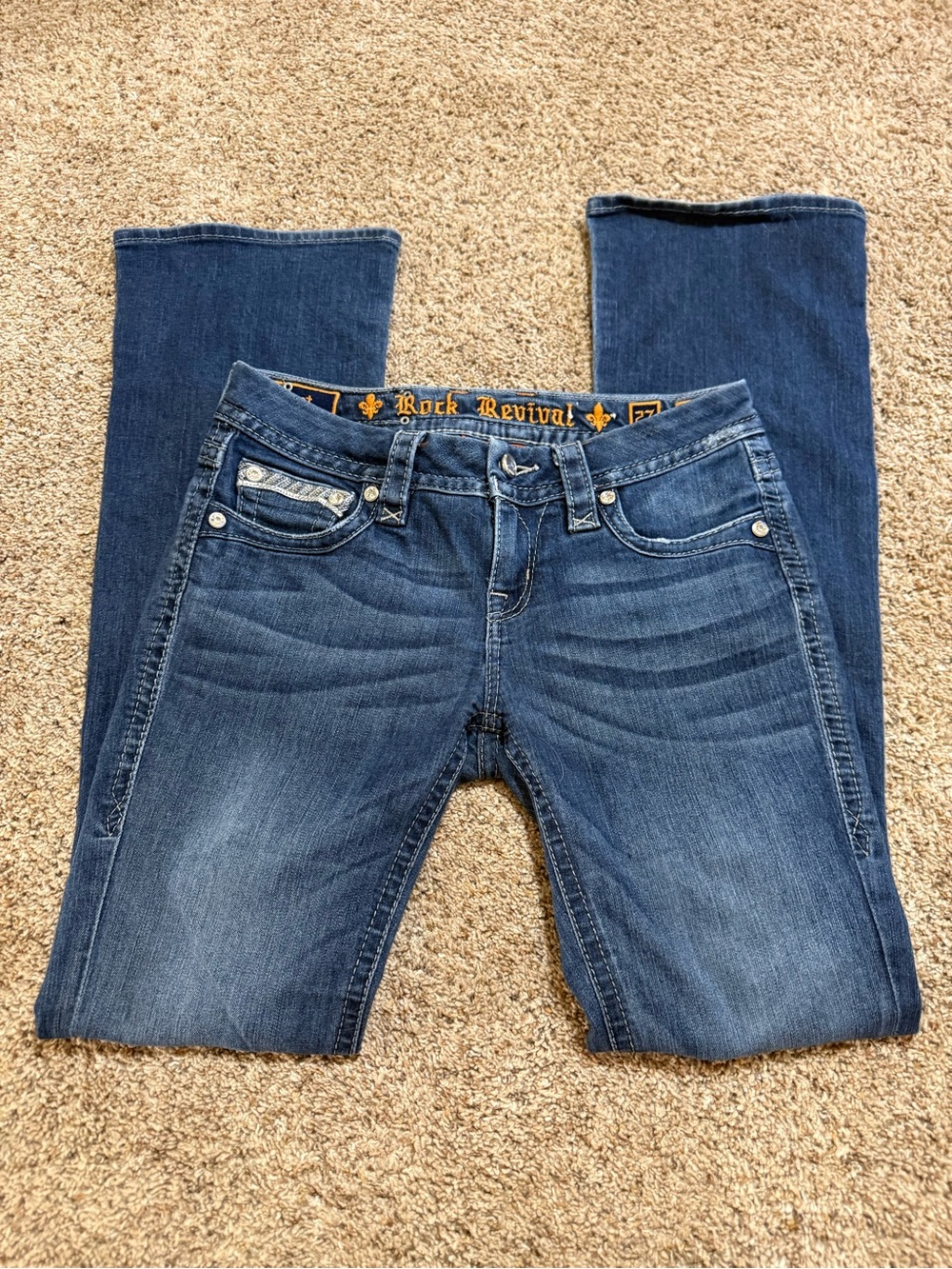 Rock Revival Klarry Bootcut Rhinestone Jeans 27